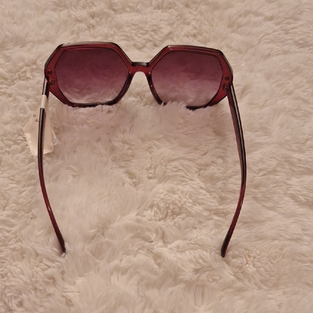 a.new.day Bold Brown, Purple, & Pinkish Geometric Sunglasses. NWT - Picture 5 of 6